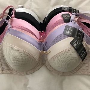 NWT 6 Assorted Colored Bras
